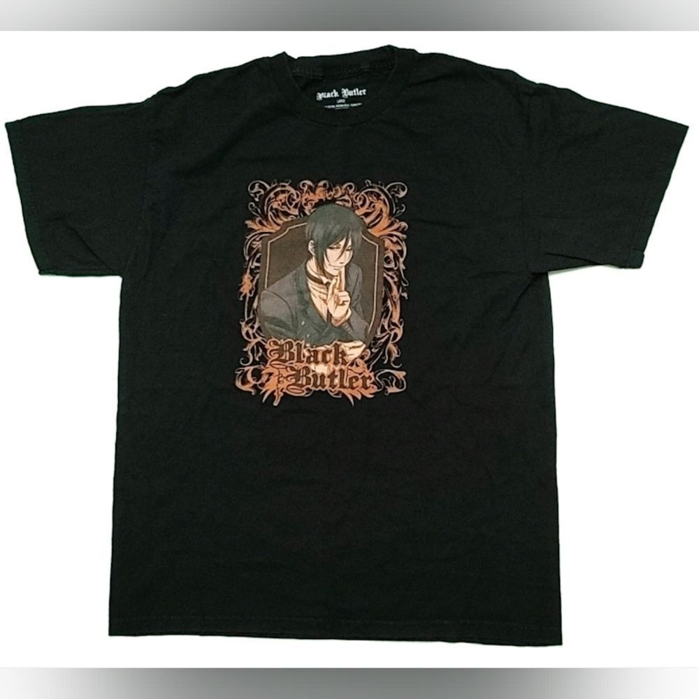 Vtg Y2K Black Butler Anime Print T-Shirt Size (L)